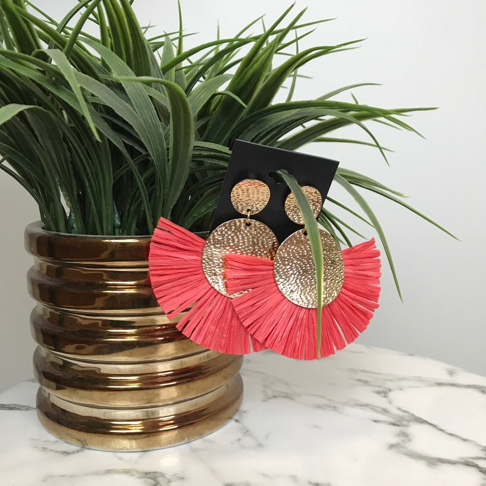 ‼️ Paper Fan Style Earrings Boho Chic Fashion Ear